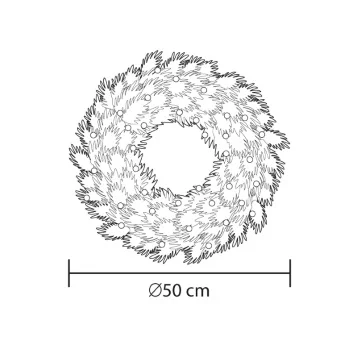 Novogodišnji ukrasni veštački venac KMK50-2
